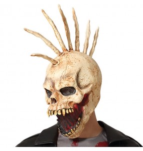 Máscara Esqueleto mohicano látex