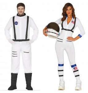 Pareja Astronautas Americanos