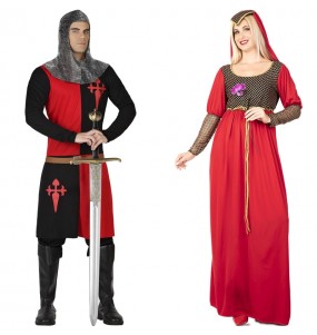 Pareja Medievales Rojos