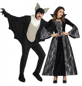 Murciélago y Vampiresa Plateada para disfrazarte en pareja