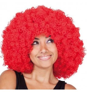Peluca de Afro Roja