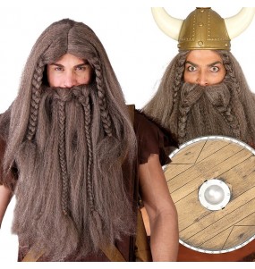 Peluca Vikingo con barba
