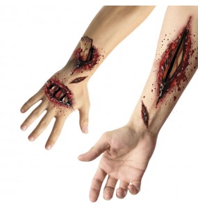 Tatuajes adhesivos herida abierta