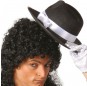 sombrero gánster negro cinta blanca