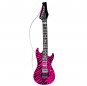 Guitarra hinchable Rockero cebra rosa