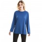 Camiseta azul para mujer de manga larga