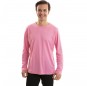 Camiseta rosa para adulto de manga larga