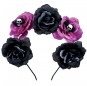 Diadema Catrina flores negras y rosas Packaging