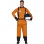 Disfraz de Astronauta naranja para hombre