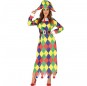 Disfraz de Arlequín Multicolor para mujer