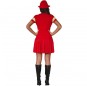 Disfraz de Bombera roja para mujer espalda