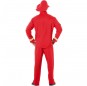 Disfraz de Bombero rojo para hombre espalda