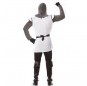 Disfraz de Caballero Medieval Blanco para hombre espalda