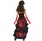 Disfraz de Cabaret Rojo para mujer espalda