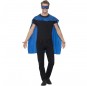 Disfraz de Capa azul superhéroe para adulto