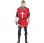 Capa guerrero medieval rojo para hombre