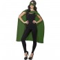 Disfraz de Capa verde superhéroe para mujer
