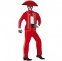 Disfraz de Catrín Mexicano rojo para hombre
