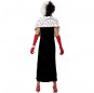 Disfraz de Cruella de Vil 101 Dálmatas para mujer espalda