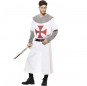 Disfraz de Cruzado Edad Media blanco para hombre