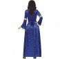 Disfraz de Dama Medieval azul para mujer espalda