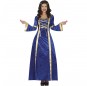 Disfraz de Dama Medieval azul para mujer
