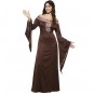 Disfraz de Dama Medieval marrón para mujer