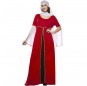 Disfraz de Dama Medieval roja y negra para mujer
