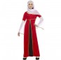 Disfraz de Dama Medieval roja y negra para niña