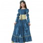 Disfraz de Doncella Medieval azul para niña