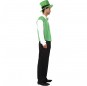 Disfraz de Duende verde irlandés para hombre perfil