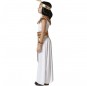 Disfraz de Faraona blanco y dorado para niña perfil