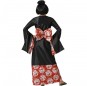Disfraz de Geisha con kimono para mujer espalda