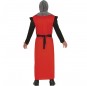 Disfraz de Guerrero Medieval rojo para hombre espalda