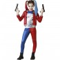 Disfraz de Harley Quinn Azul y Rojo para niña