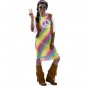 Disfraz de Hippie Arcoíris para mujer