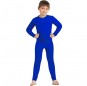 Disfraz de Maillot azul spandex para niño