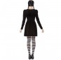 Disfraz de Miércoles Addams negro para mujer Espalda