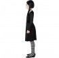 Disfraz de Miércoles Addams negro para niña Perfil