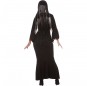 Disfraz de Morticia Addams para mujer espalda