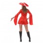 Disfraz de Mosquetera Roja para mujer espalda