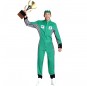Disfraz de Piloto verde de Fórmula 1 para hombre