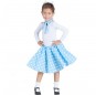 Disfraz de Años 60 azul con Lunares para niña