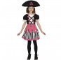 Disfraz de Pirata Calavera rosa para niña