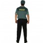 Disfraz de Policía Verde para hombre espalda