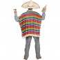 Disfraz de Poncho multicolor de mexicano para hombre espalda