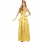 Disfraz de Princesa Bella dorada para mujer perfil