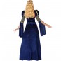 Disfraz de Princesa Medieval Azul para mujer espalda