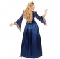 Disfraz de Reina Medieval azul para mujer espalda
