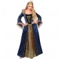 Disfraz de Reina Medieval azul para mujer
